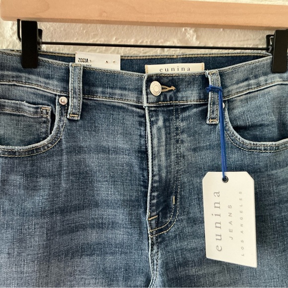 Eunina Zosia Wide Leg High Rise Two-Tone Jeans Size 28 NWT 90s Cowgirl Boho - Picture 5 of 13